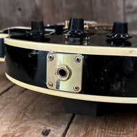 SOLD - Gibson 20th Anniversary Les Paul Custom Left Handed 1975 Black - Mahar's Vintage Guitars