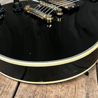 SOLD - Gibson 20th Anniversary Les Paul Custom Left Handed 1975 Black - Mahar's Vintage Guitars