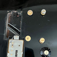 SOLD - Gibson 20th Anniversary Les Paul Custom Left Handed 1975 Black - Mahar's Vintage Guitars