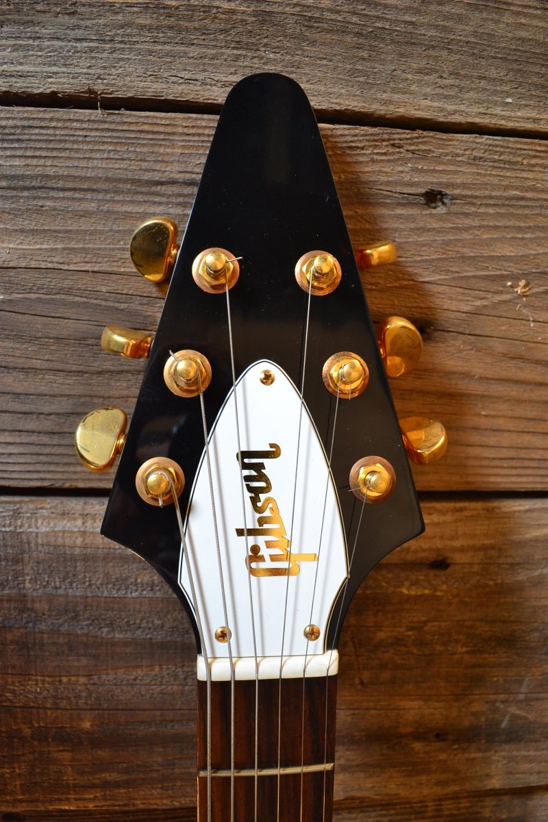 SOLD - Gibson Flying V 2004 1958 reissue natural mahogany - Mahar's Vintage Guitars