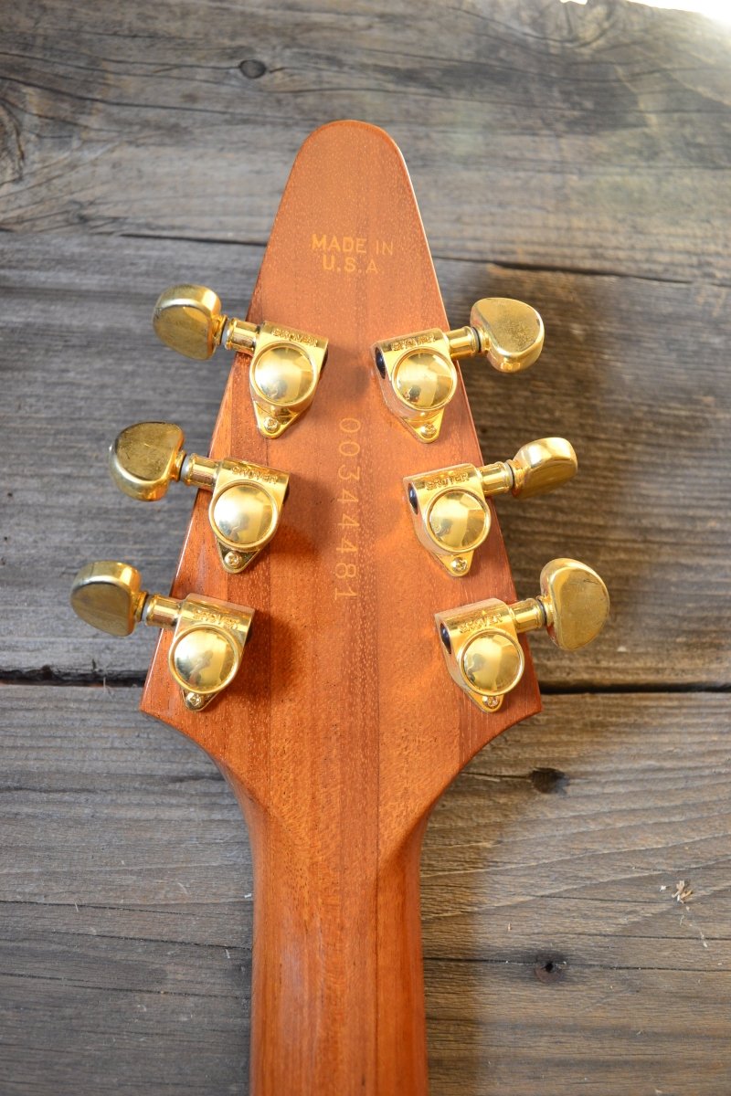 SOLD - Gibson Flying V 2004 1958 reissue natural mahogany - Mahar's Vintage Guitars