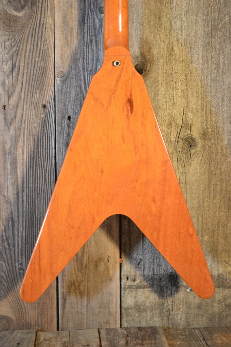 SOLD - Gibson Flying V 2004 1958 reissue natural mahogany - Mahar's Vintage Guitars