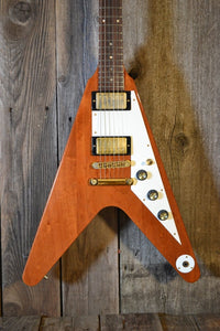 SOLD - Gibson Flying V 2004 1958 reissue natural mahogany - Mahar's Vintage Guitars