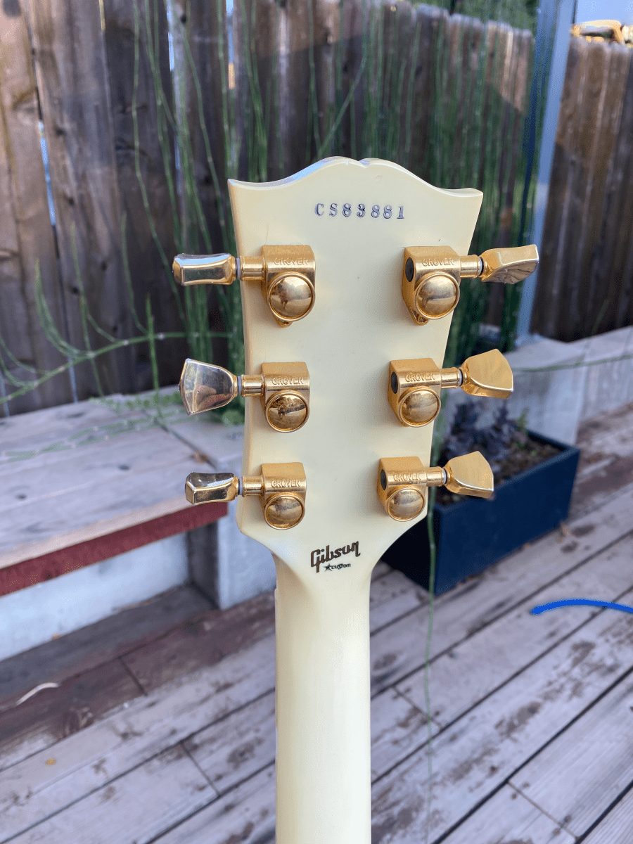 SOLD - Gibson Les Paul Custom White Custom Shop 2008 - SOLD - Mahar's Vintage Guitars