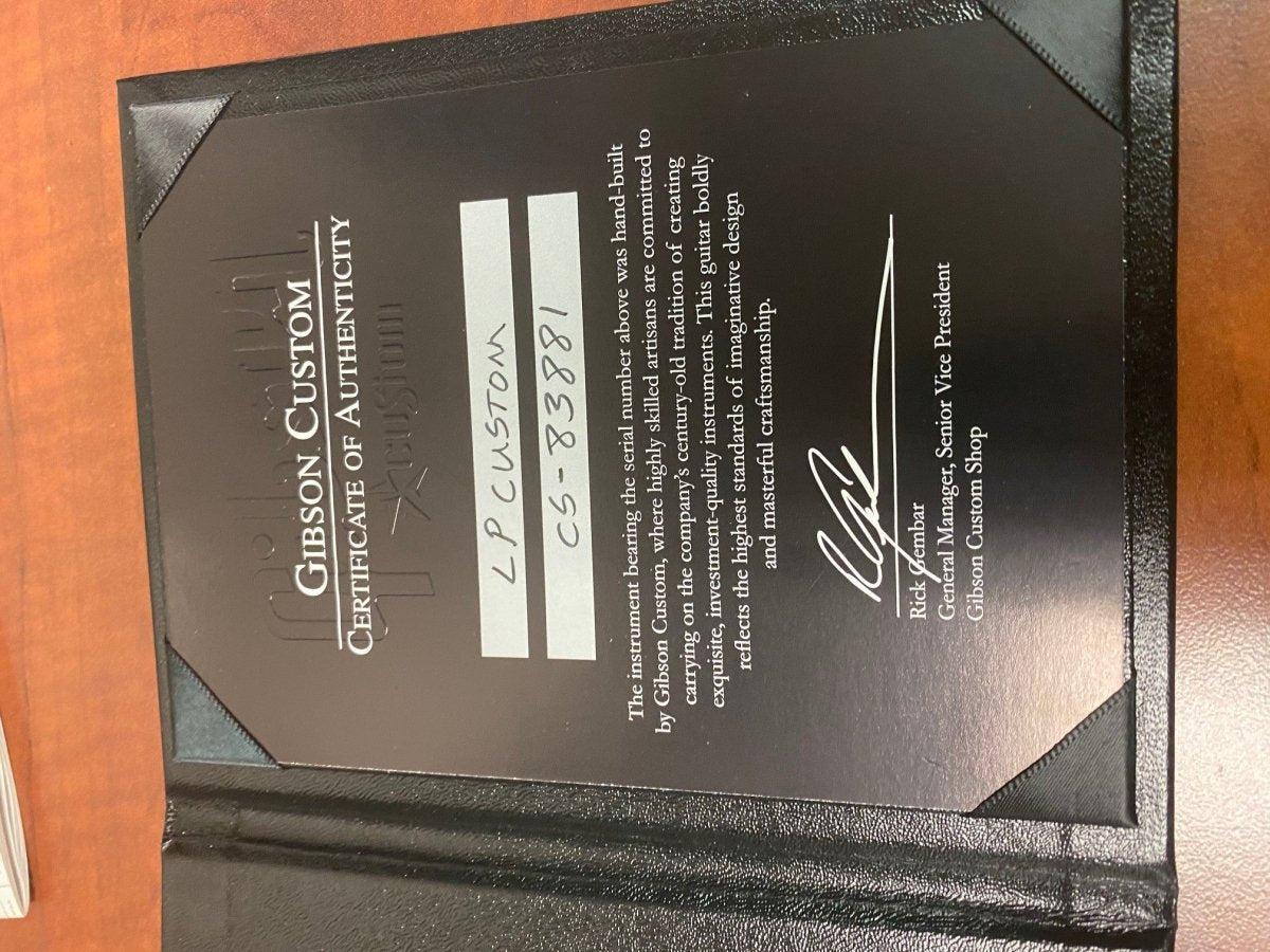 SOLD - Gibson Les Paul Custom White Custom Shop 2008 - SOLD - Mahar's Vintage Guitars