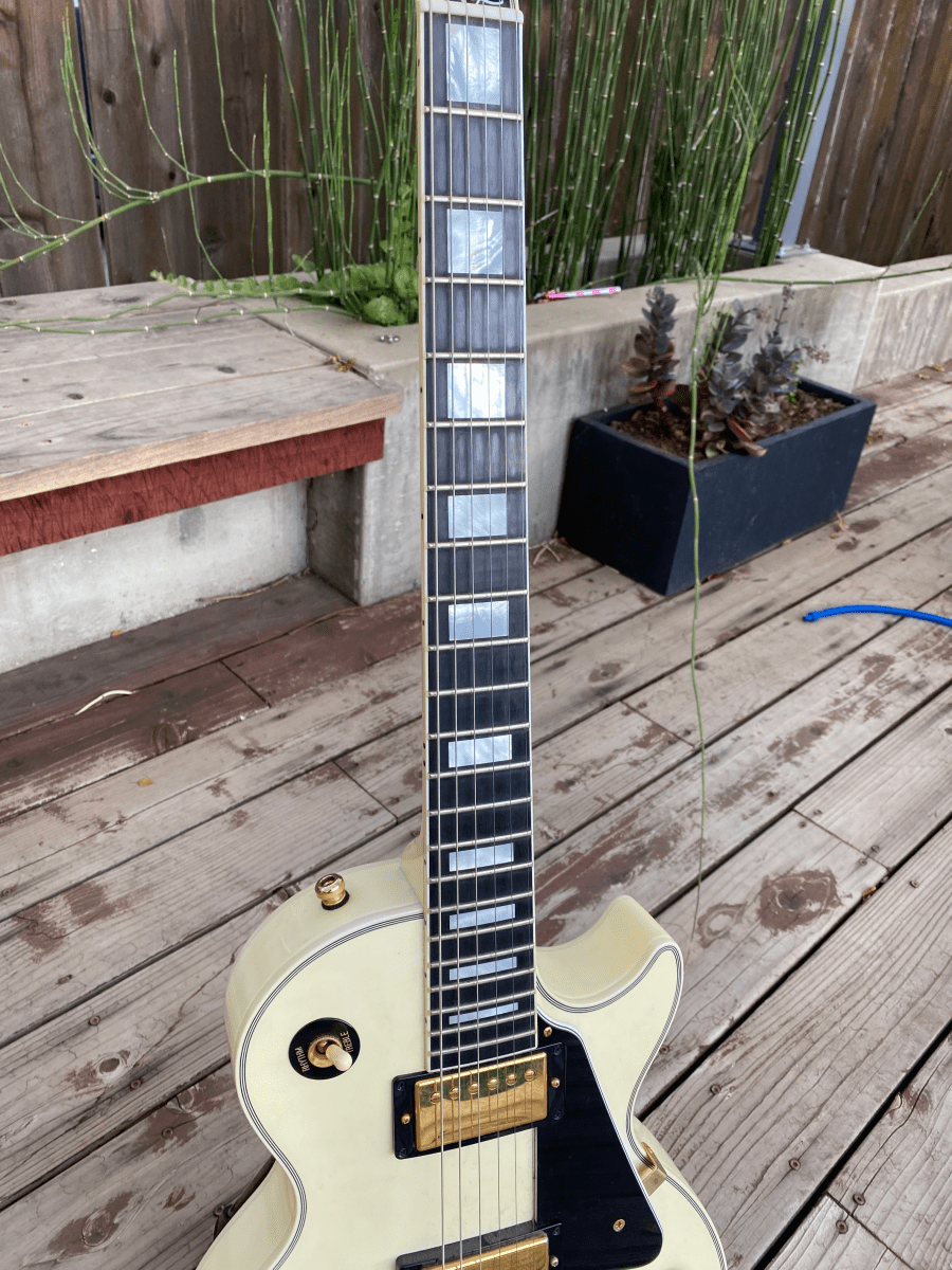 SOLD - Gibson Les Paul Custom White Custom Shop 2008 - SOLD - Mahar's Vintage Guitars
