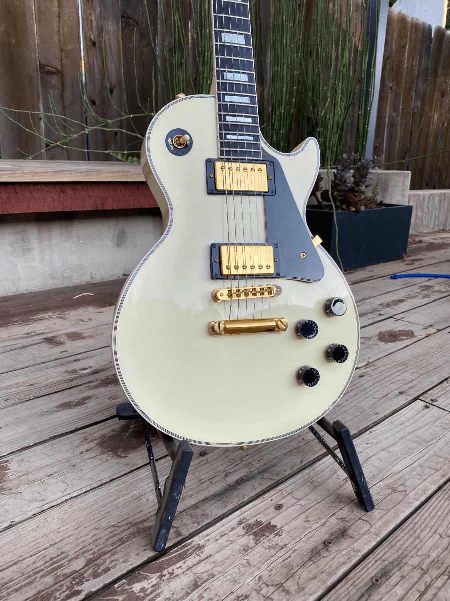 SOLD - Gibson Les Paul Custom White Custom Shop 2008 - SOLD - Mahar's Vintage Guitars