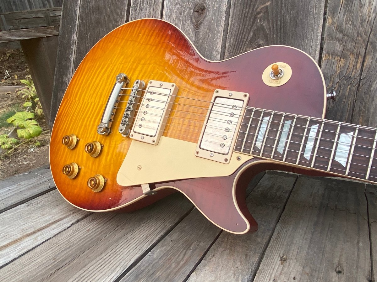 SOLD - Gibson Les Paul R9 Historic 1959 Reissue Factory Aged 2018 - SOLD - Mahar's Vintage Guitars