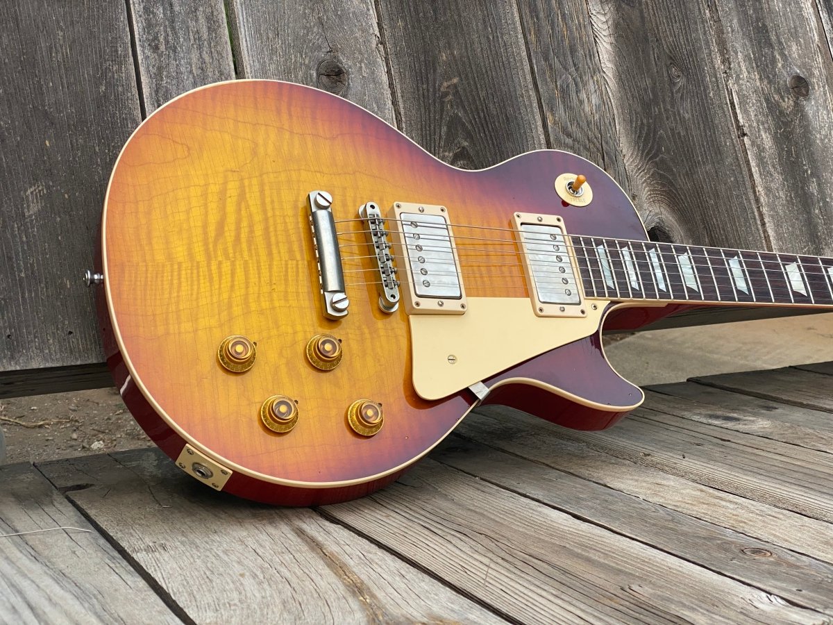 SOLD - Gibson Les Paul R9 Historic 1959 Reissue Factory Aged 2018 - SOLD - Mahar's Vintage Guitars