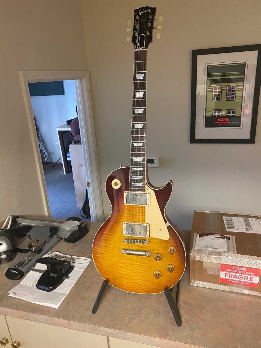 SOLD - Gibson Les Paul R9 Historic 1959 Reissue Factory Aged 2018 - SOLD - Mahar's Vintage Guitars