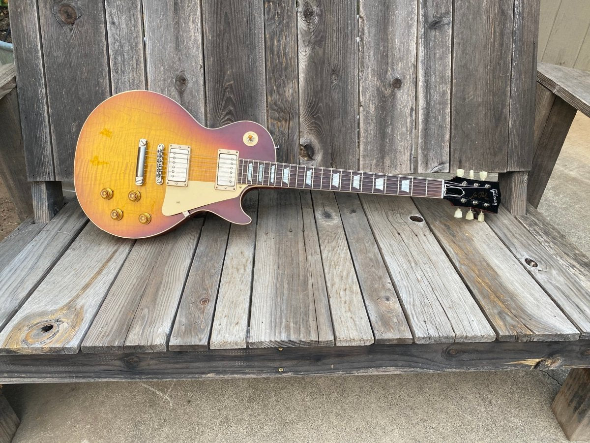 SOLD - Gibson Les Paul R9 Historic 1959 Reissue Factory Aged 2018 - SOLD - Mahar's Vintage Guitars