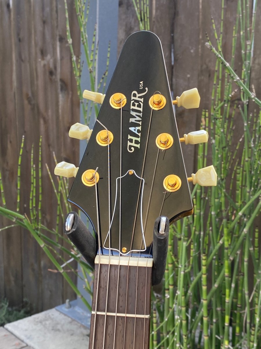 SOLD - Hamer Vector GVKS Korina Flying V 2004 Brazilian - Mahar's Vintage Guitars