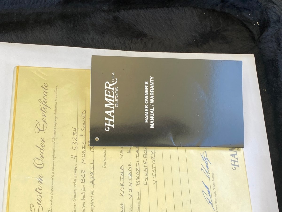 SOLD - Hamer Vector GVKS Korina Flying V 2004 Brazilian - Mahar's Vintage Guitars