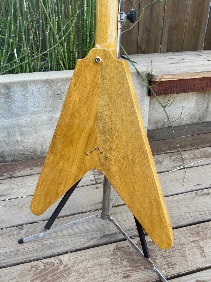 SOLD - Hamer Vector Korina Flying V 2005 Mint - Mahar's Vintage Guitars