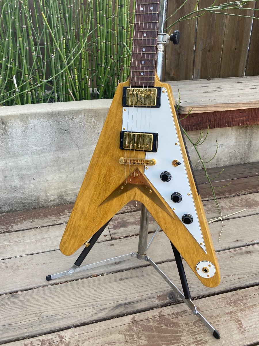 SOLD - Hamer Vector Korina Flying V 2005 Mint - Mahar's Vintage Guitars