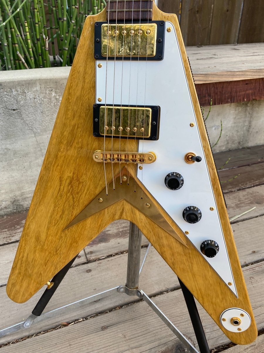 SOLD - Hamer Vector Korina Flying V 2005 Mint - Mahar's Vintage Guitars