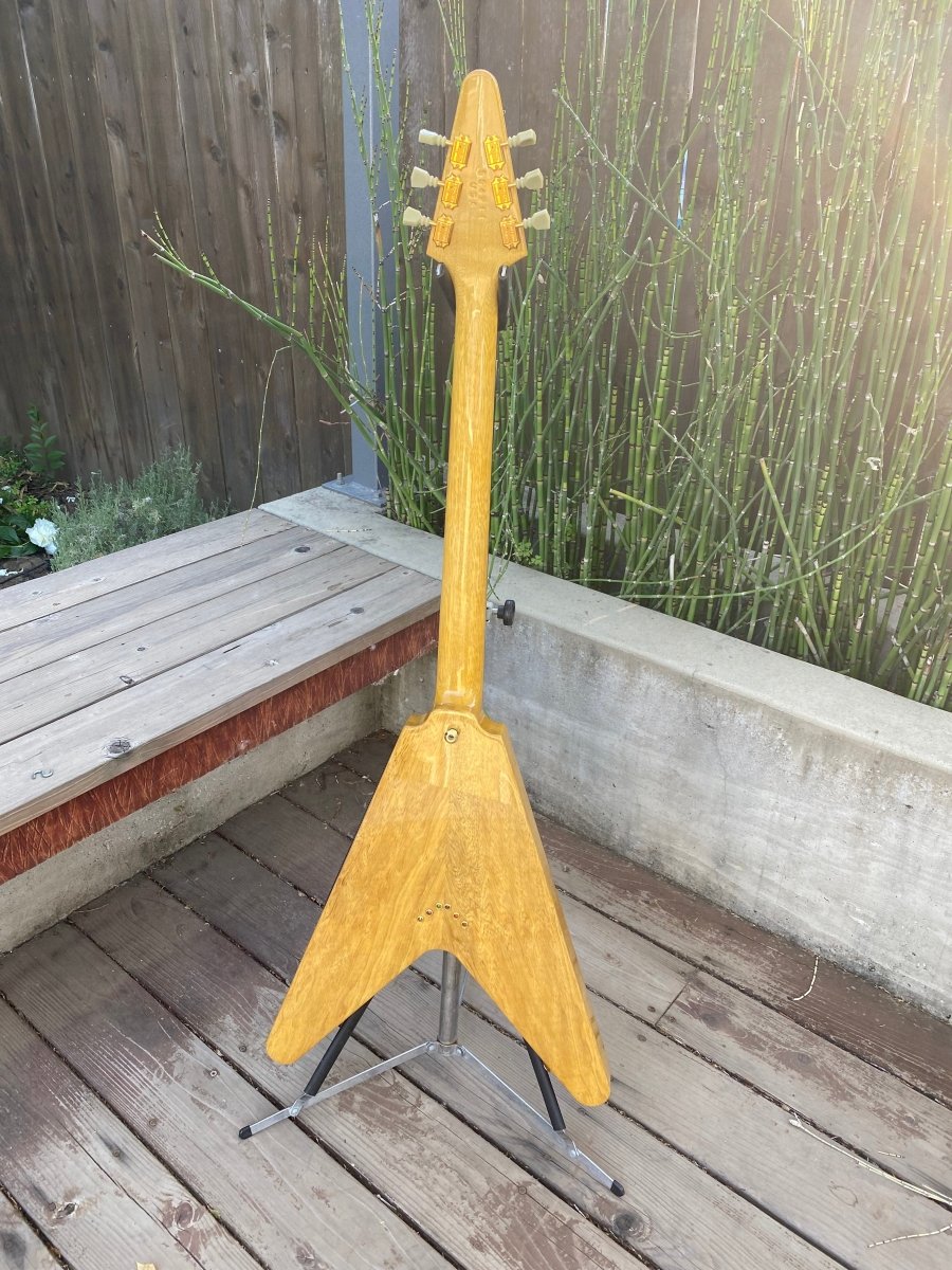 SOLD - Hamer Vector Korina Flying V 2005 Mint - Mahar's Vintage Guitars