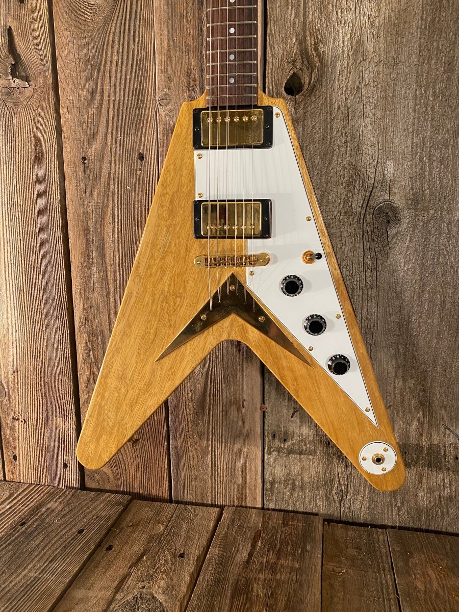 SOLD - Hamer Vector Korina Flying V 2005 Mint - Mahar's Vintage Guitars