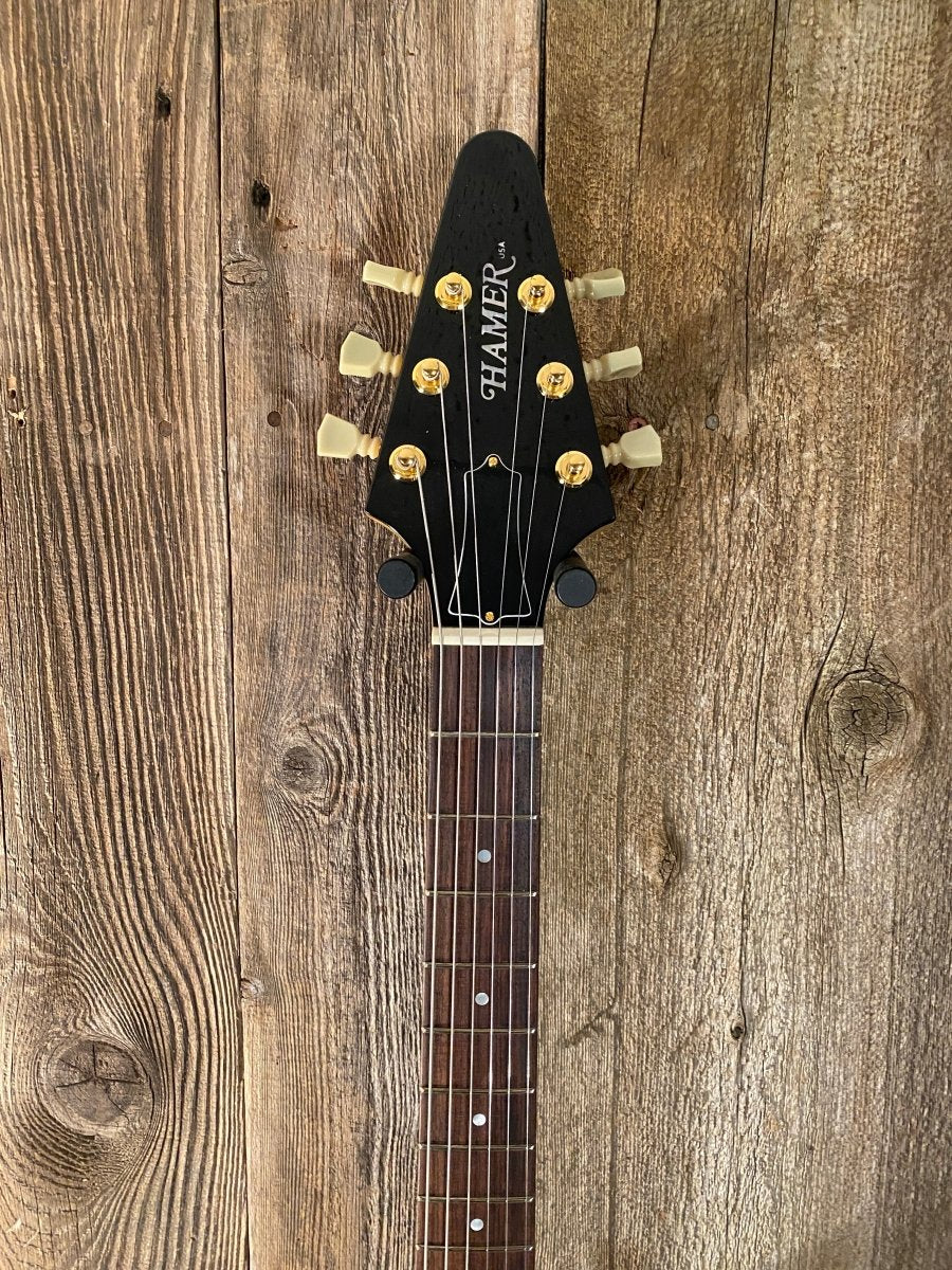 SOLD - Hamer Vector Korina Flying V 2005 Mint - Mahar's Vintage Guitars