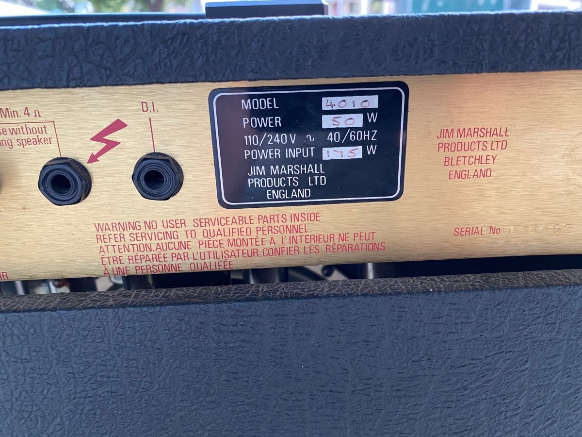 SOLD - Marshall JCM 800 Model 4010 Combo 1986 - SOLD - Mahar's Vintage Guitars