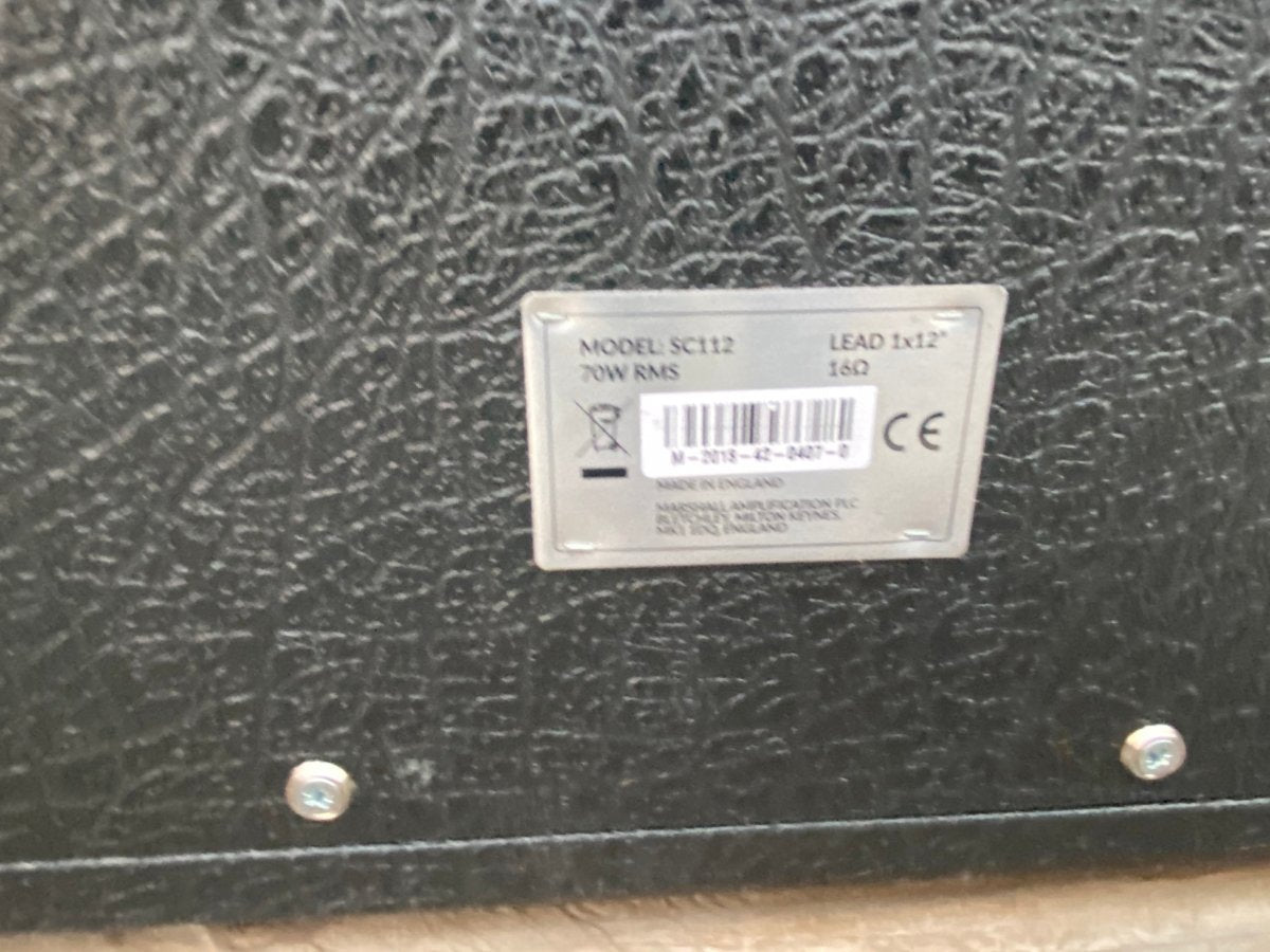 SOLD - Marshall SC20H JCM 800 20/5 watt head and 1x12" cabinet 2018 - Mahar's Vintage Guitars