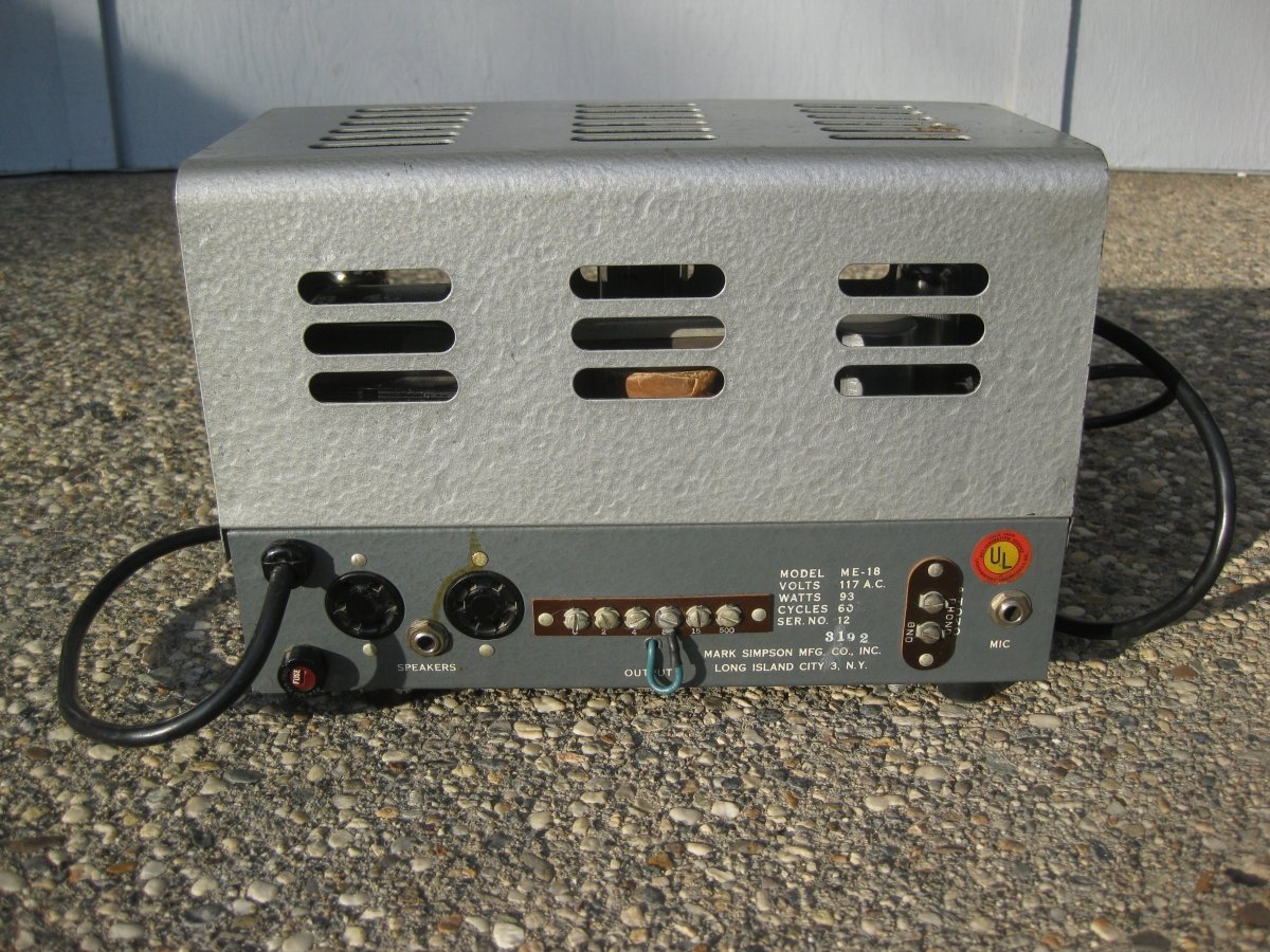 SOLD - Masco ME - 18 PA Harmonica Harp Amp 1950s - Mahar's Vintage Guitars