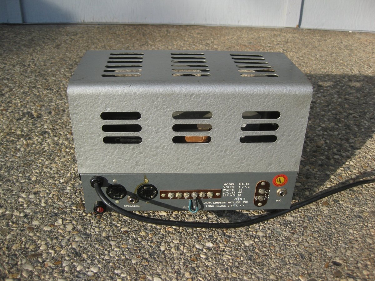 SOLD - Masco ME - 18 PA Harmonica Harp Amp 1950s - Mahar's Vintage Guitars