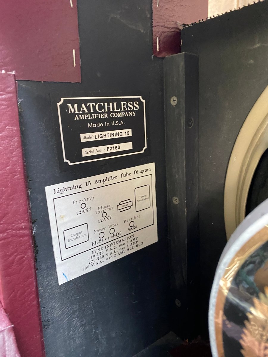 SOLD - Matchless Lightning 1994 Sampson Era "Small Box" - Mahar's Vintage Guitars