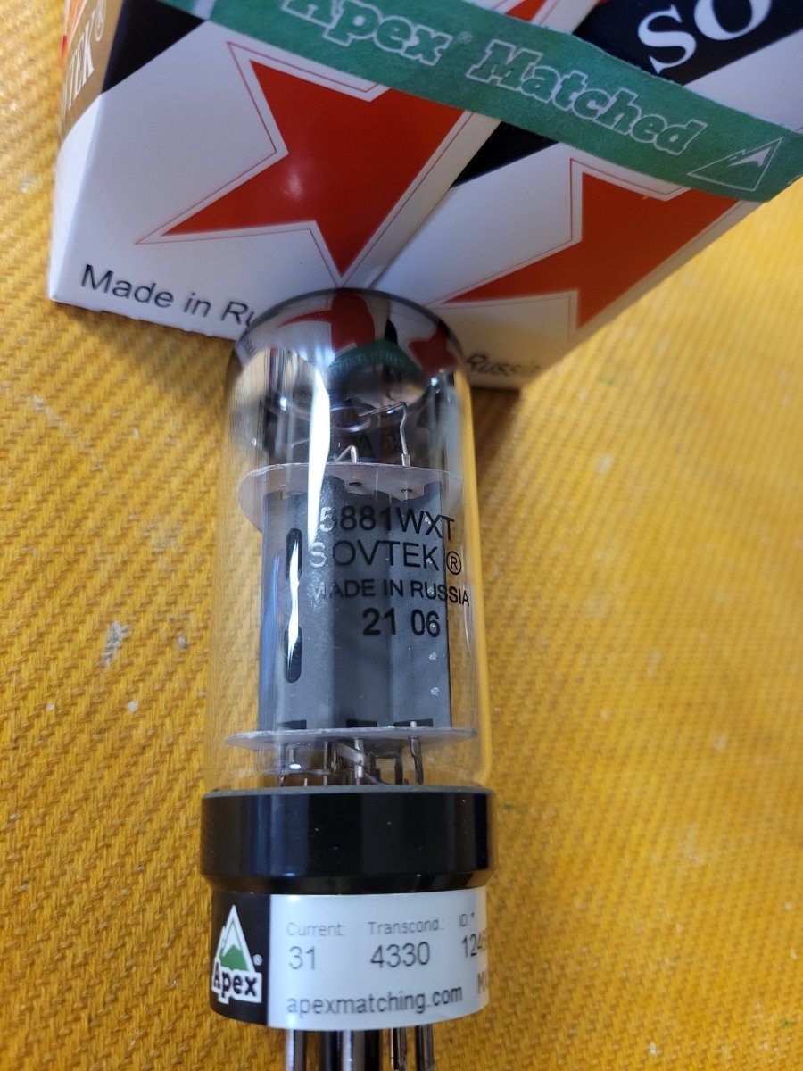 Sovtek 5881WXT Matched Quad (4) New Guitar Amp Power Tubes - Mahar's Vintage Guitars