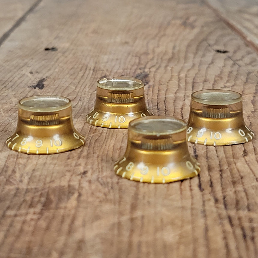 Gibson Gold Reflector Knobs 1962 1960s 1970s No Lettering