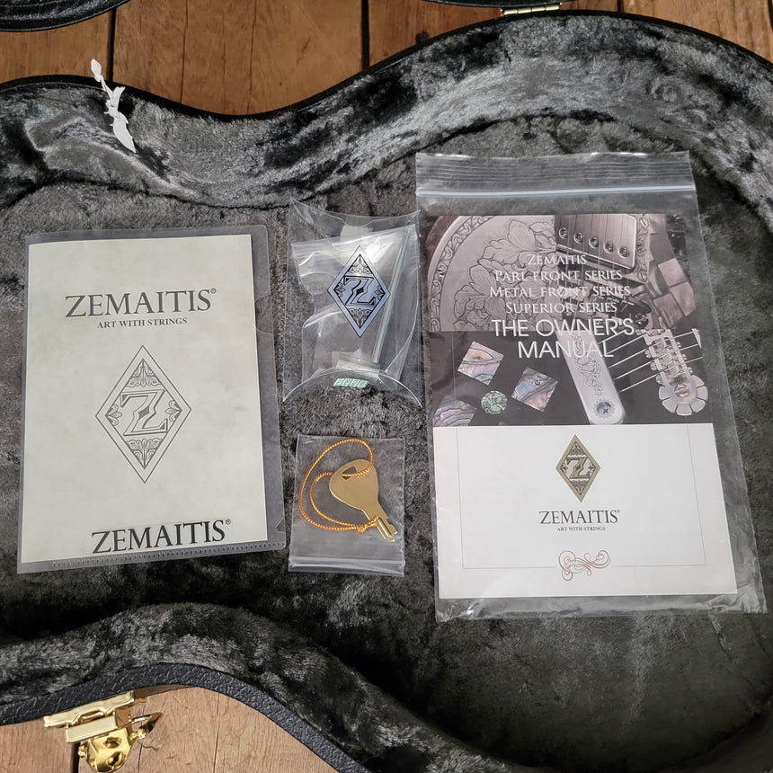 Zemaitis CS24SU Custom Shop Wood Leaf Flame Maple Made in Japan - 2019