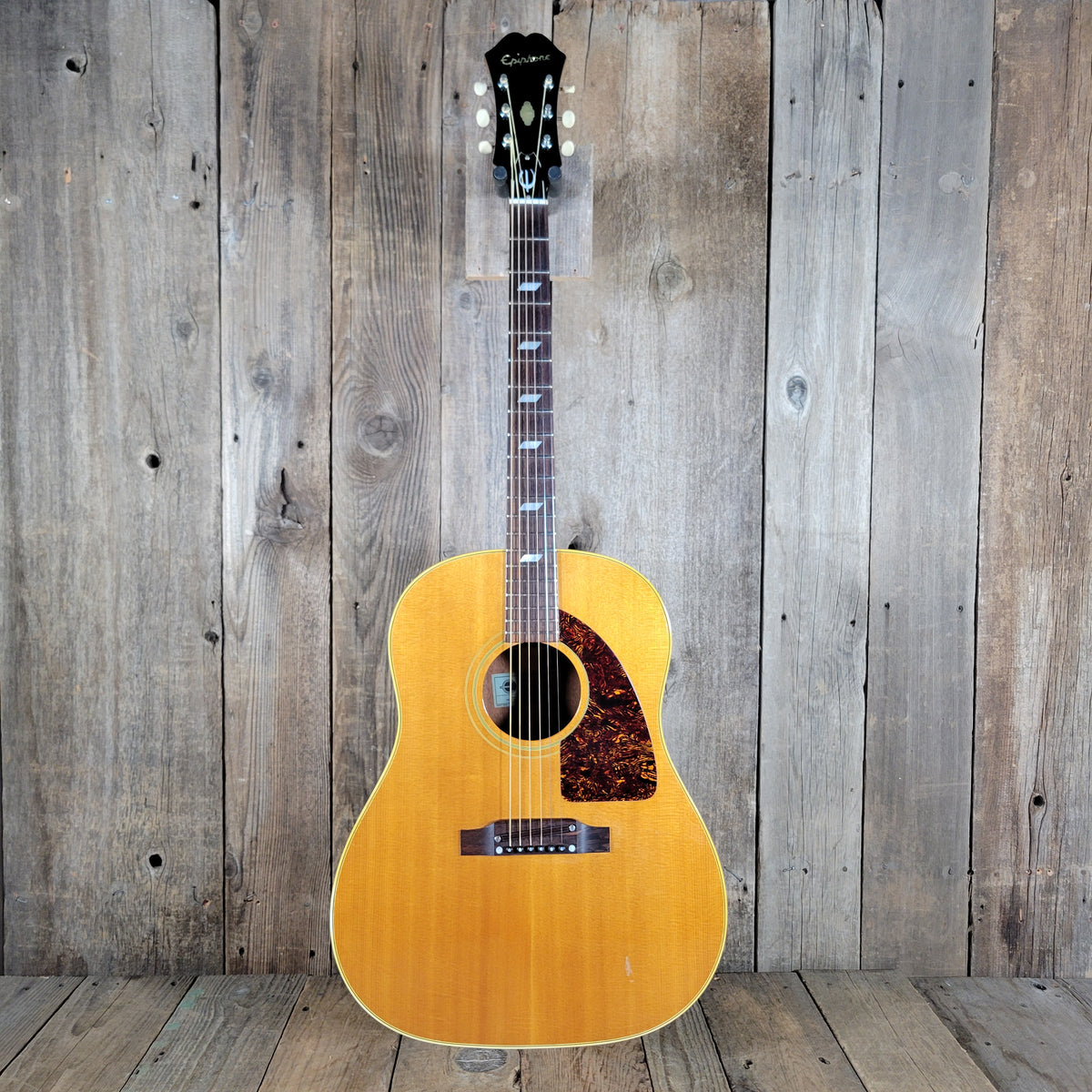 ON HOLD Epiphone Texan FT79N Acoustic Guitar 1967 – Natural Finish, Near Mint, Original Chipboard Cas