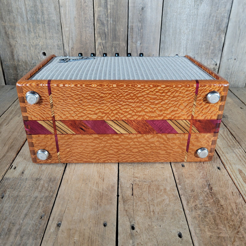 Fender '65 Princeton Reverb Reissue 2021 – Tweed Version with Custom Ornate Hardwood Cabinet