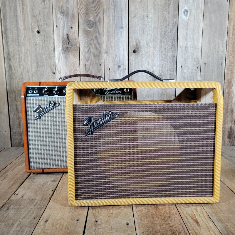 Fender '65 Princeton Reverb Reissue 2021 – Tweed Version with Custom Ornate Hardwood Cabinet