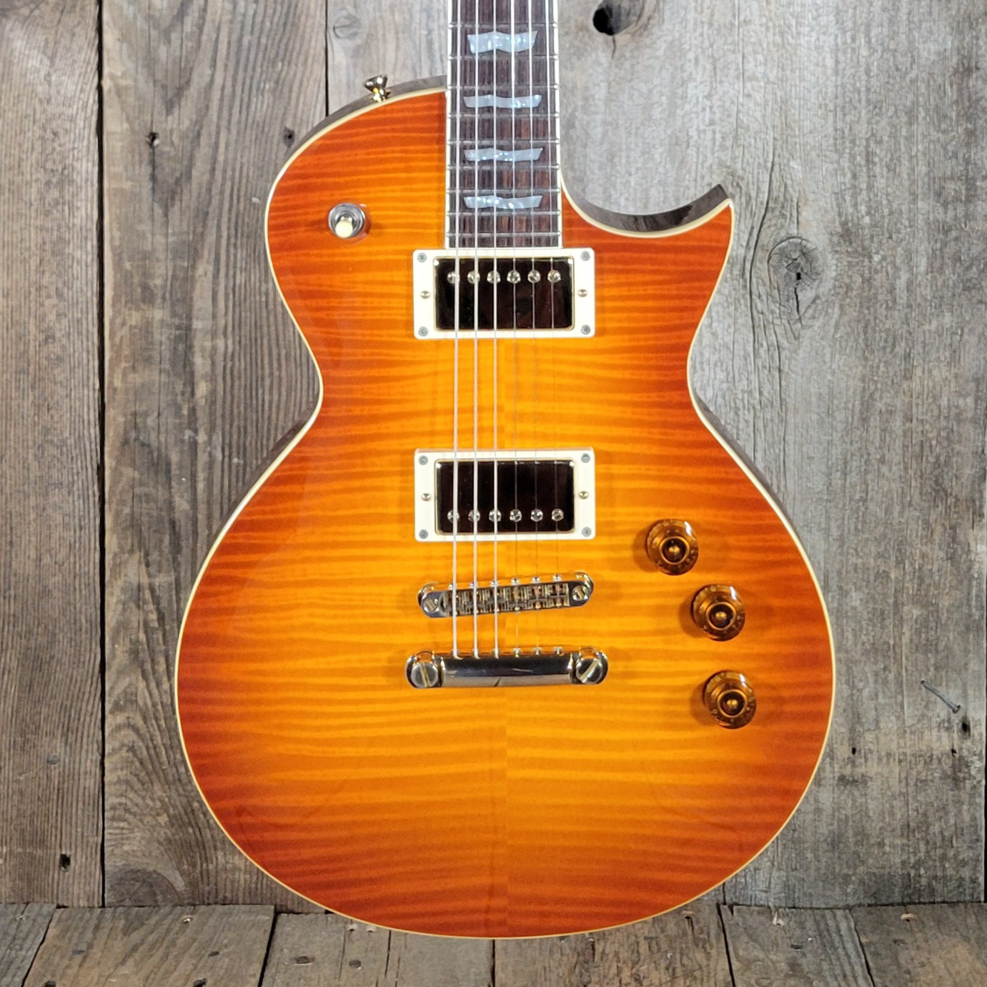 ESP LTD 2014 EC-401VF Amber Flame Sperzel Locking | Mahar's