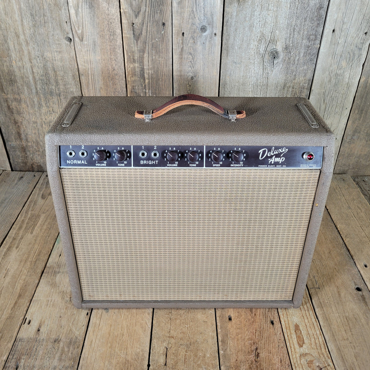 Fender Deluxe Amp 6G3 1963 Brown Tolex Vintage Tube Amplifier w/Step-Down Transformer