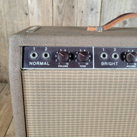 Fender Deluxe Amp 6G3 1963 Brown Tolex Vintage Tube Amplifier w/Step-Down Transformer