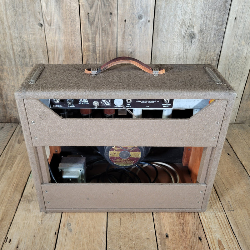 Fender Deluxe Amp 6G3 1963 Brown Tolex Vintage Tube Amplifier w/Step-Down Transformer