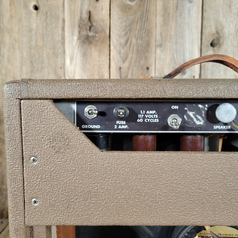 Fender Deluxe Amp 6G3 1963 Brown Tolex Vintage Tube Amplifier w/Step-Down Transformer