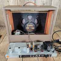 Fender Deluxe Amp 6G3 1963 Brown Tolex Vintage Tube Amplifier w/Step-Down Transformer
