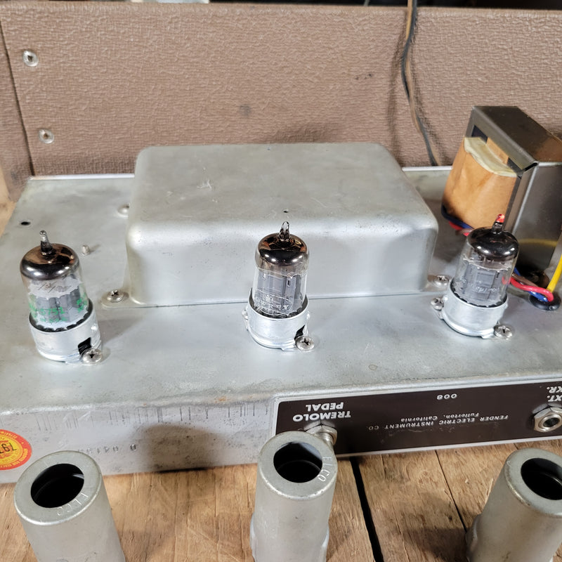 Fender Deluxe Amp 6G3 1963 Brown Tolex Vintage Tube Amplifier w/Step-Down Transformer