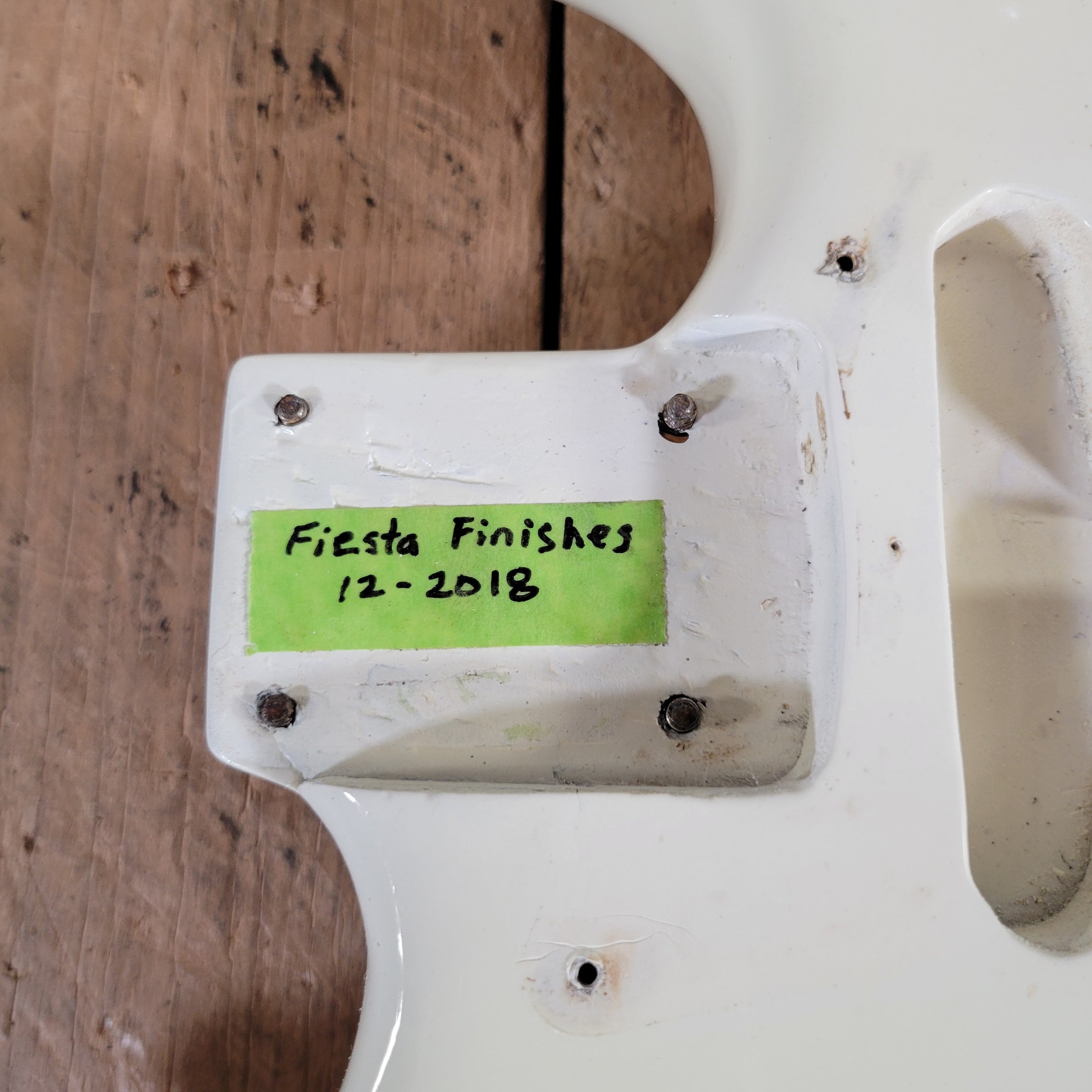 Fender Stratocaster Slab Board 1961 Fiesta Refinish Olympic White