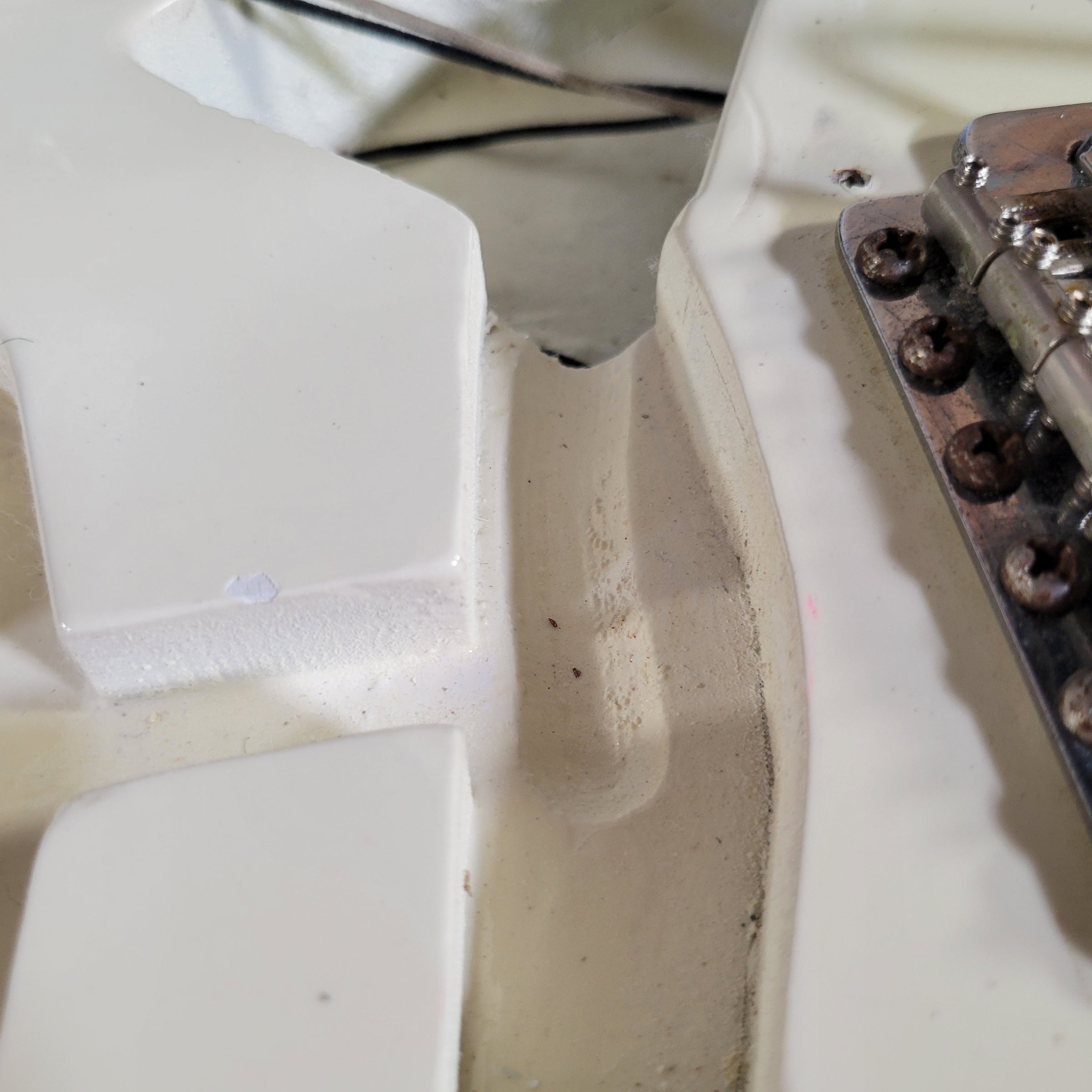 Fender Stratocaster Slab Board 1961 Fiesta Refinish Olympic White