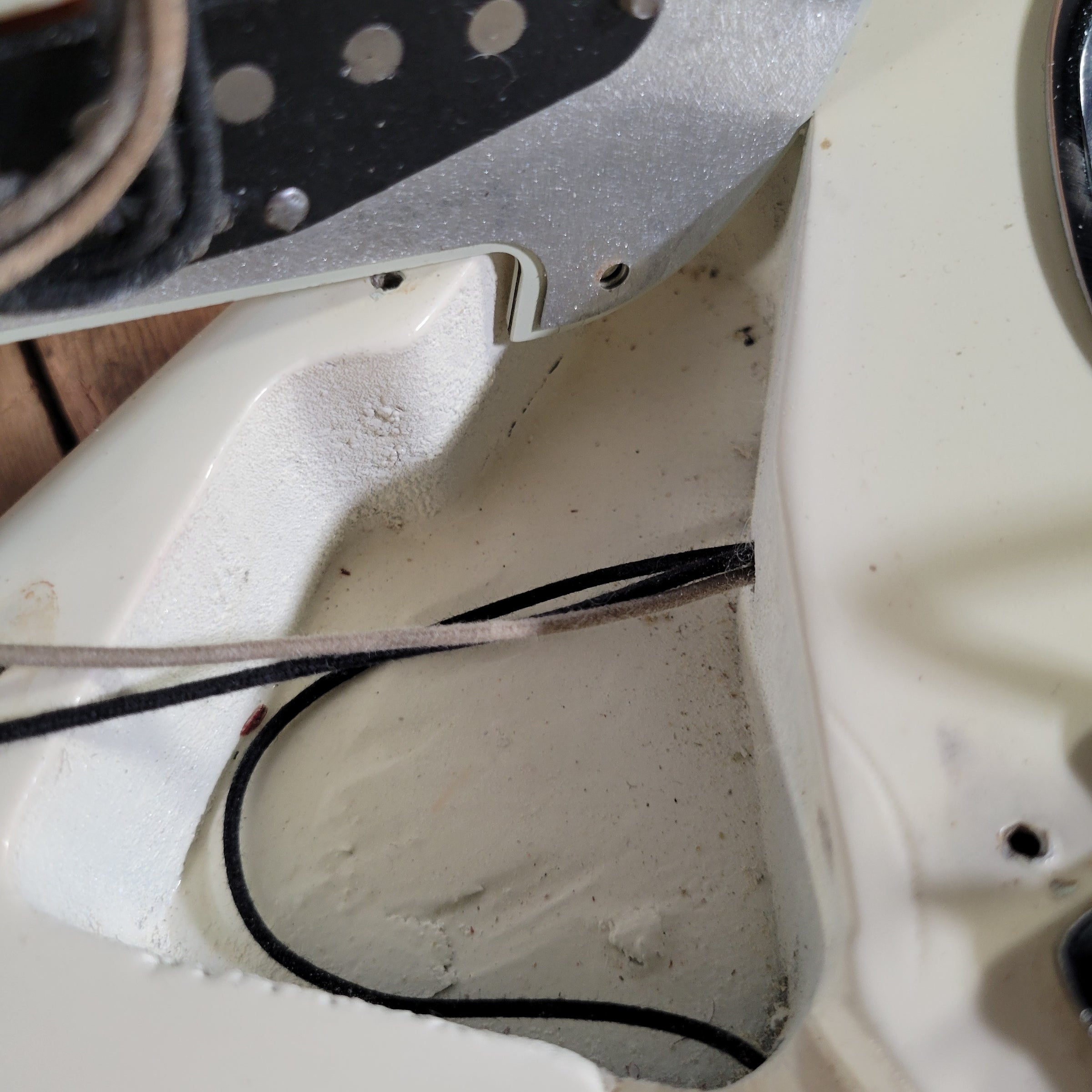 Fender Stratocaster Slab Board 1961 Fiesta Refinish Olympic White