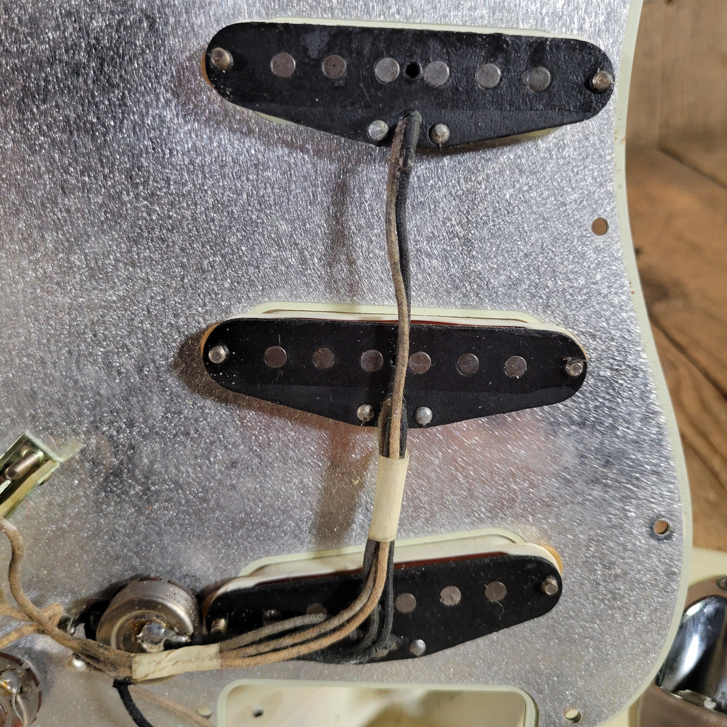 Fender Stratocaster Slab Board 1961 Fiesta Refinish Olympic White