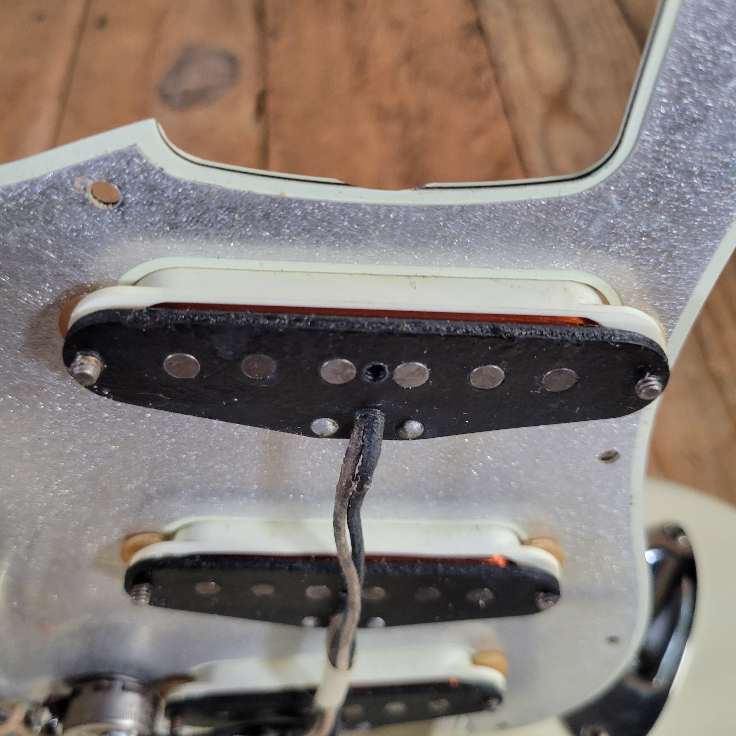 Fender Stratocaster Slab Board 1961 Fiesta Refinish Olympic White