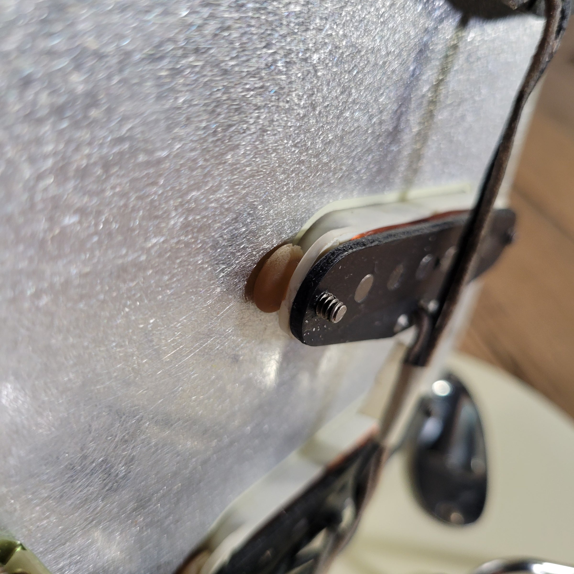 Fender Stratocaster Slab Board 1961 Fiesta Refinish Olympic White