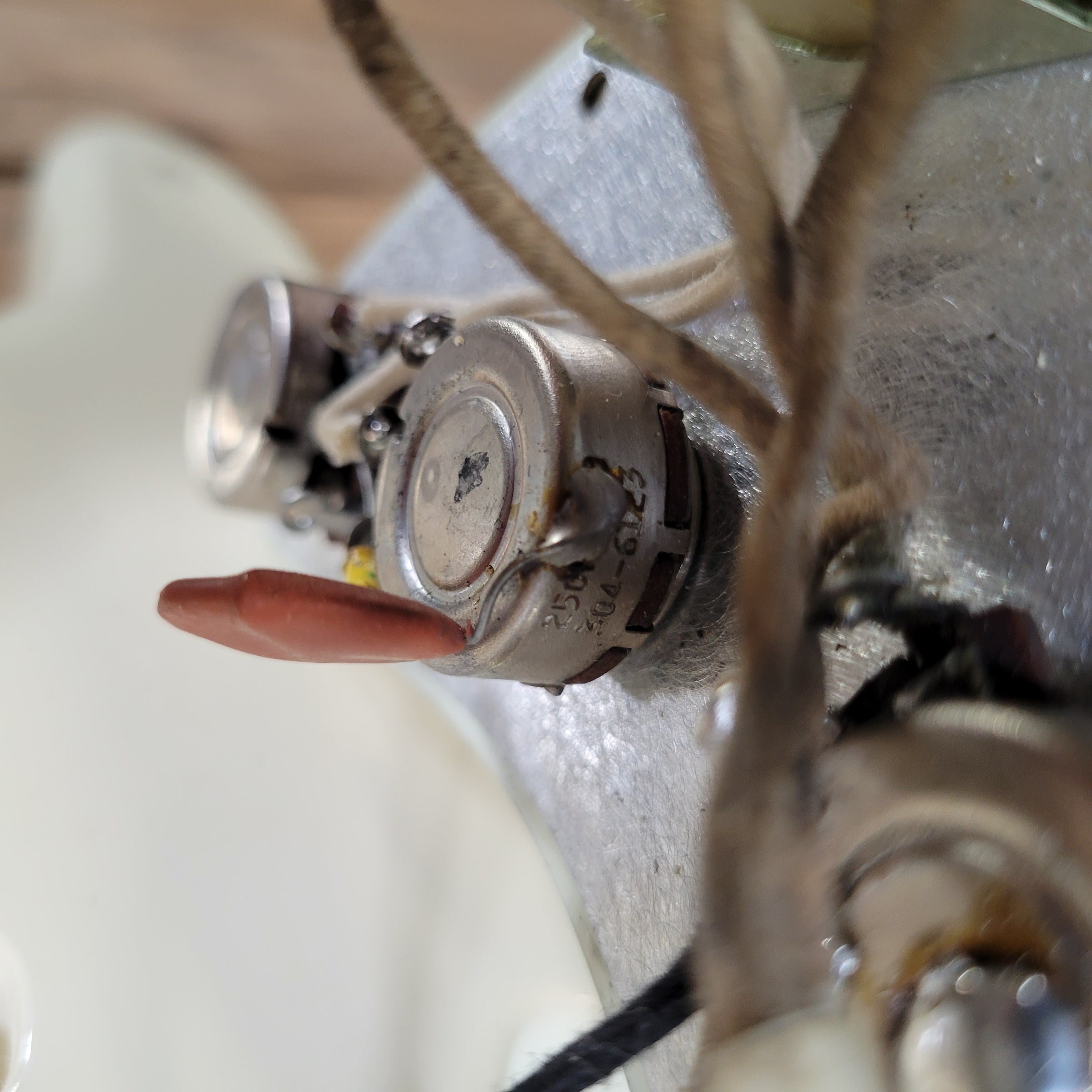 Fender Stratocaster Slab Board 1961 Fiesta Refinish Olympic White