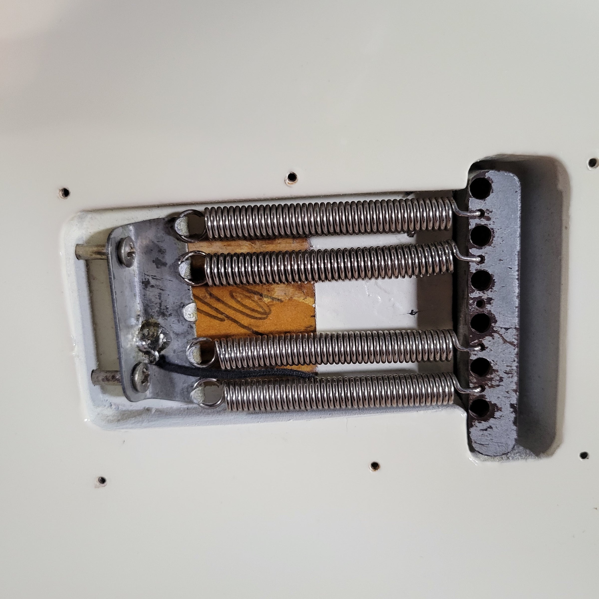 Fender Stratocaster Slab Board 1961 Fiesta Refinish Olympic White