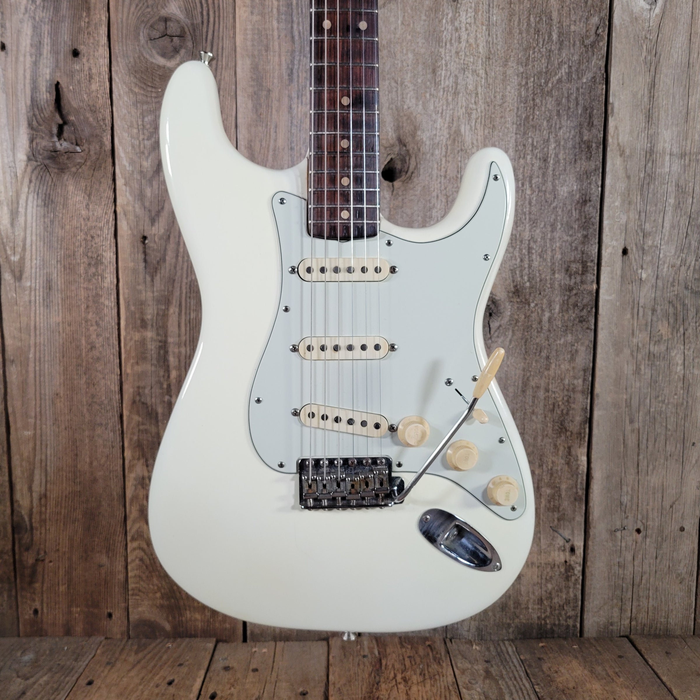 Fender Stratocaster Slab Board 1961 Fiesta Refinish Olympic White